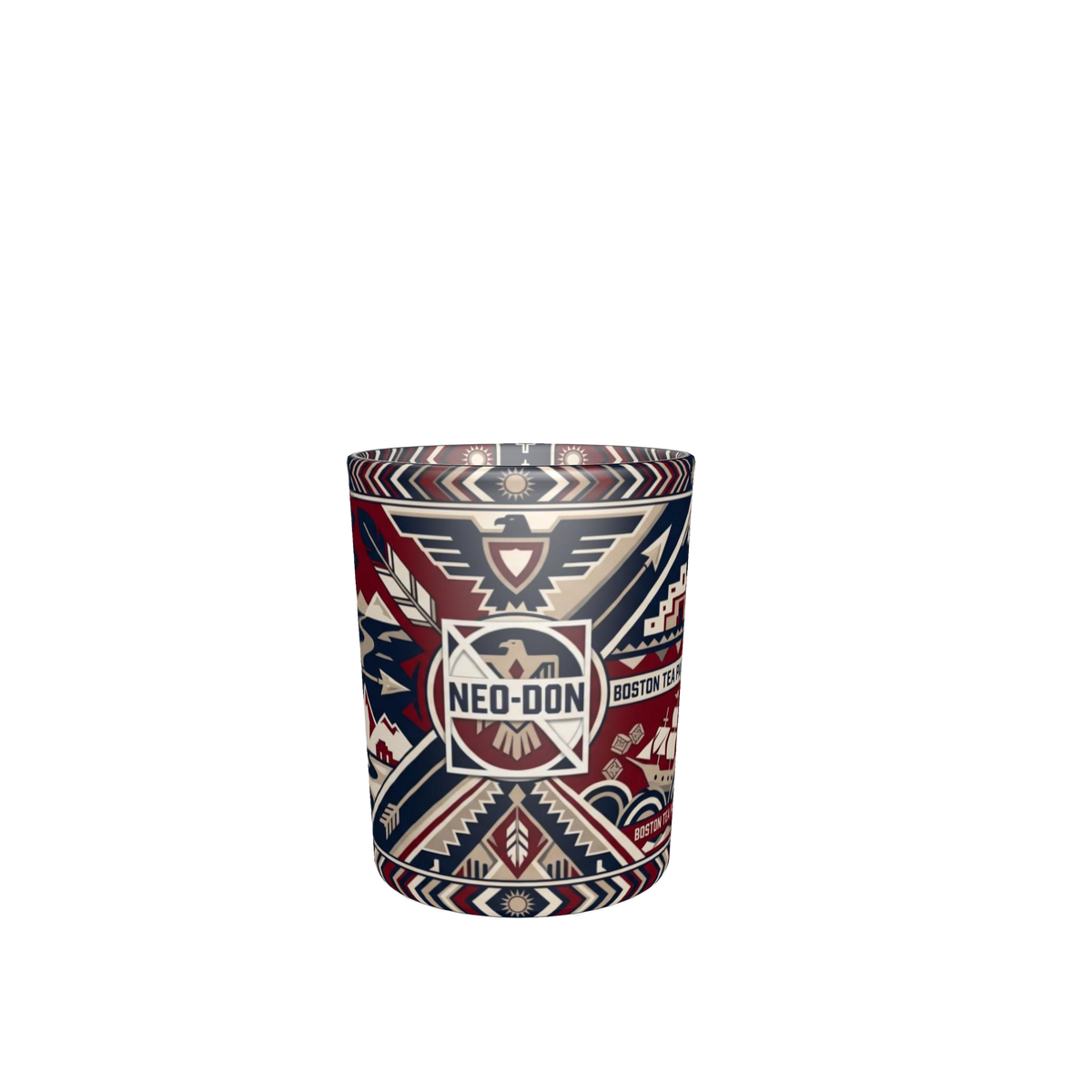 'Merca' Round Shot Glasses (Set of 6) - Massachusetts