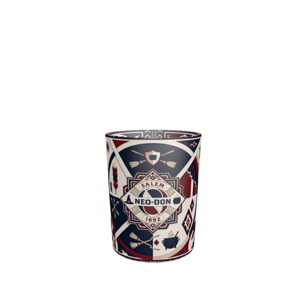 'Merca' Round Shot Glasses (Set of 6) - Massachusetts