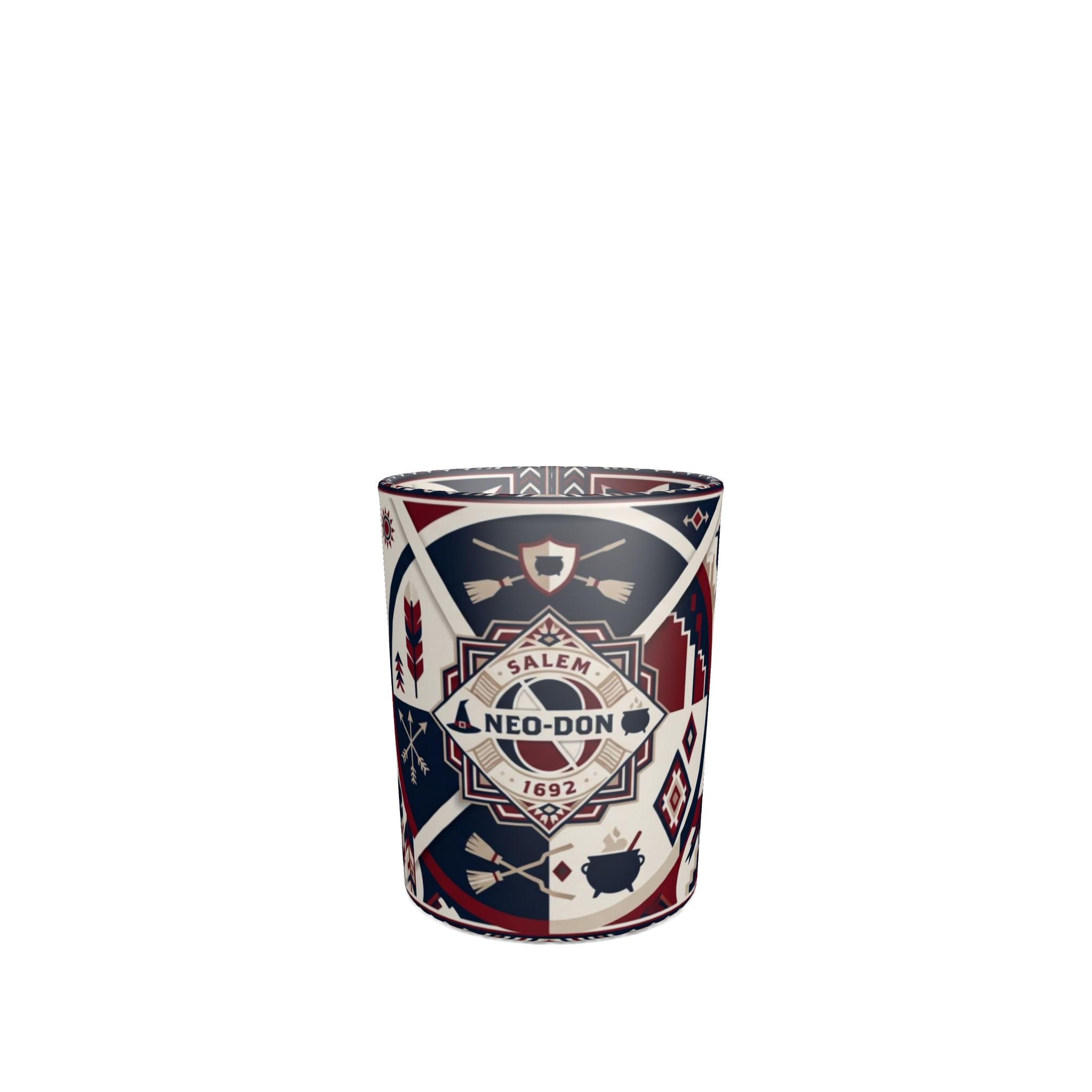 'Merca' Round Shot Glasses (Set of 6) - Massachusetts