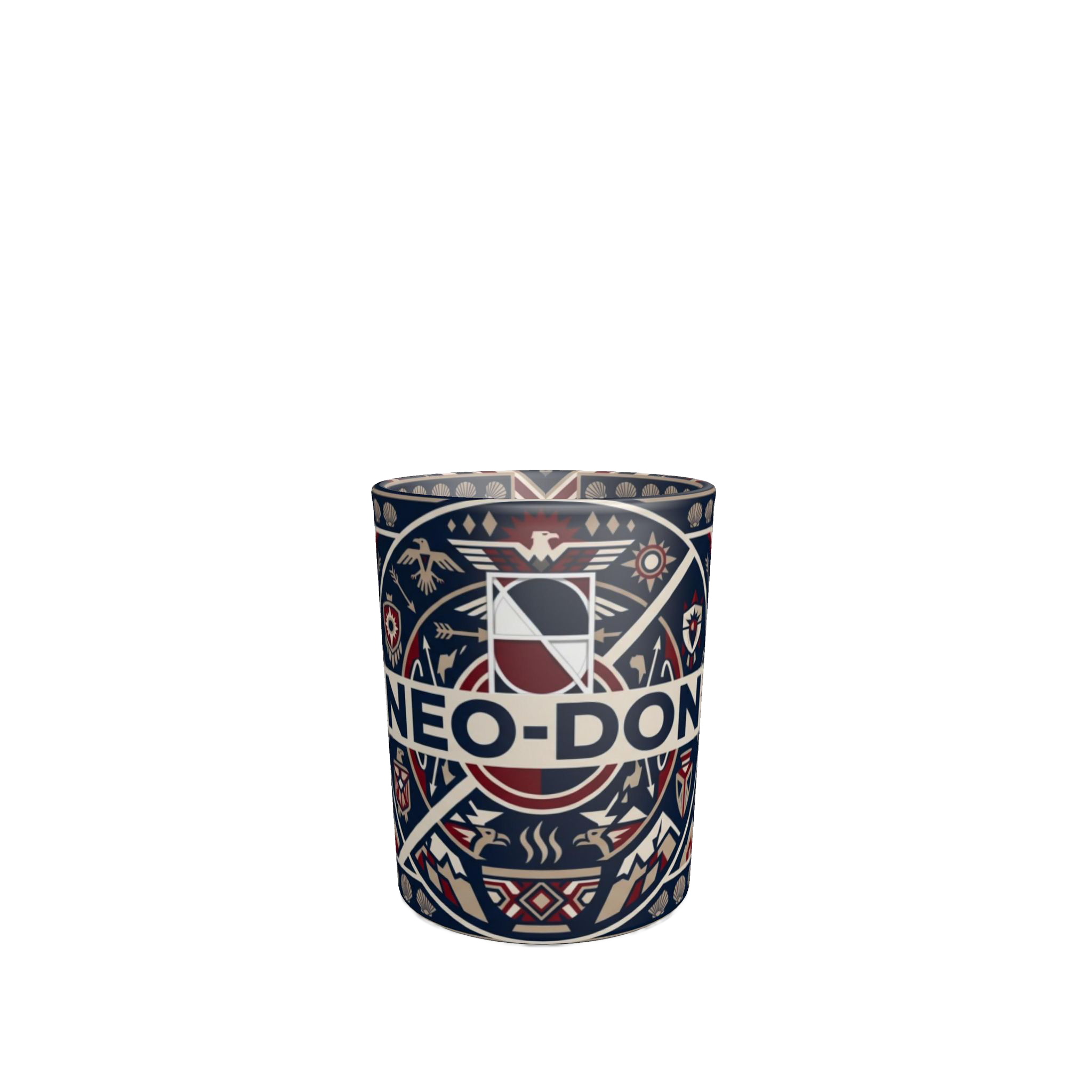'Merca' Round Shot Glasses (Set of 6) - Massachusetts