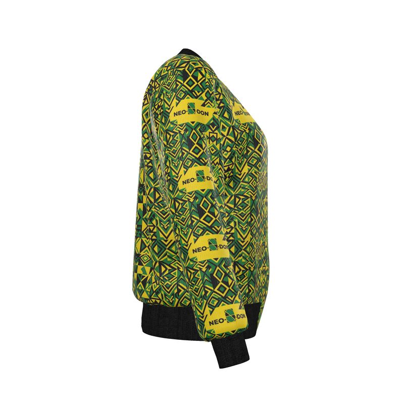 "Jam' Women's Reversible Silk Bomber Jacket - True/Growth