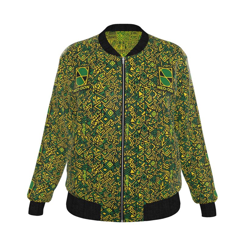 'Jam' Women's Reversible Silk Bomber Jacket - Dehso/Yahso