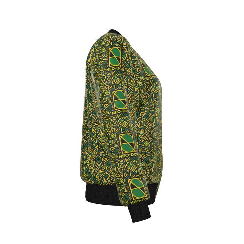 'Jam' Women's Reversible Silk Bomber Jacket - Dehso/Yahso