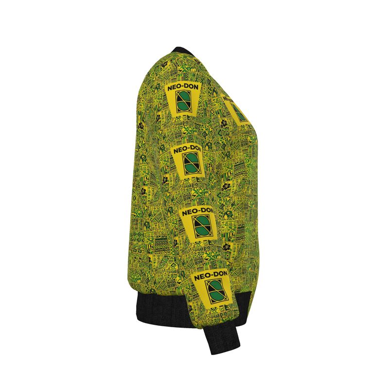 'Jam' Women's Reversible Silk Bomber Jacket - Dehso/Yahso