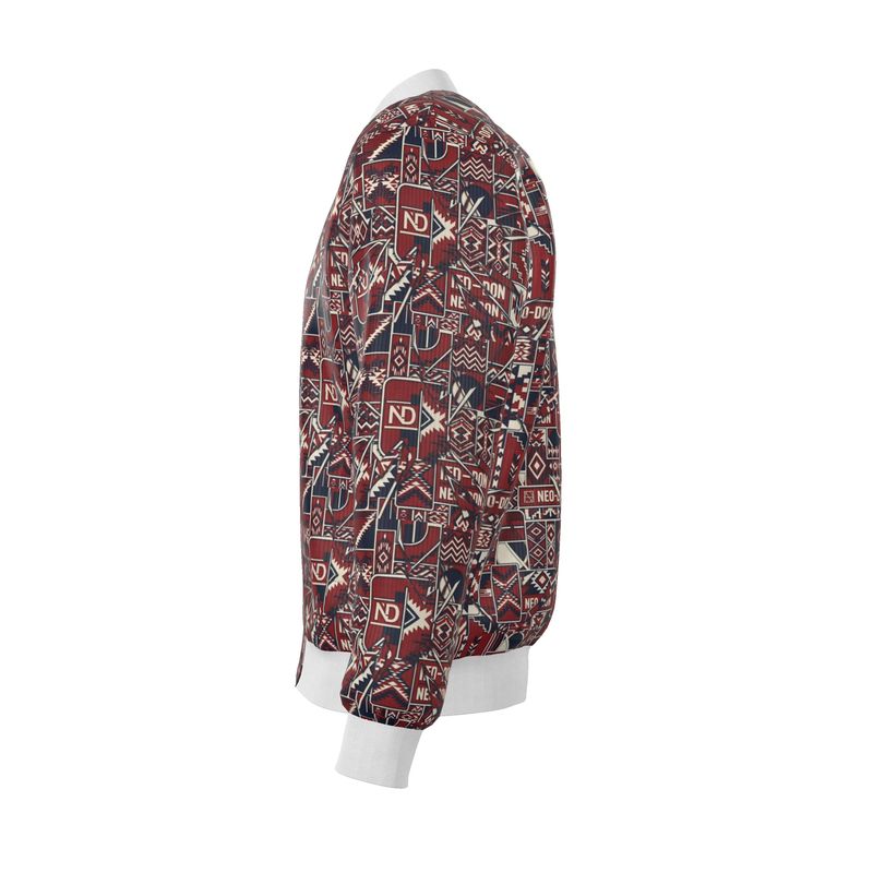 'Merca' Mens Reversible Silk Bomber Jacket - Guide/Provide
