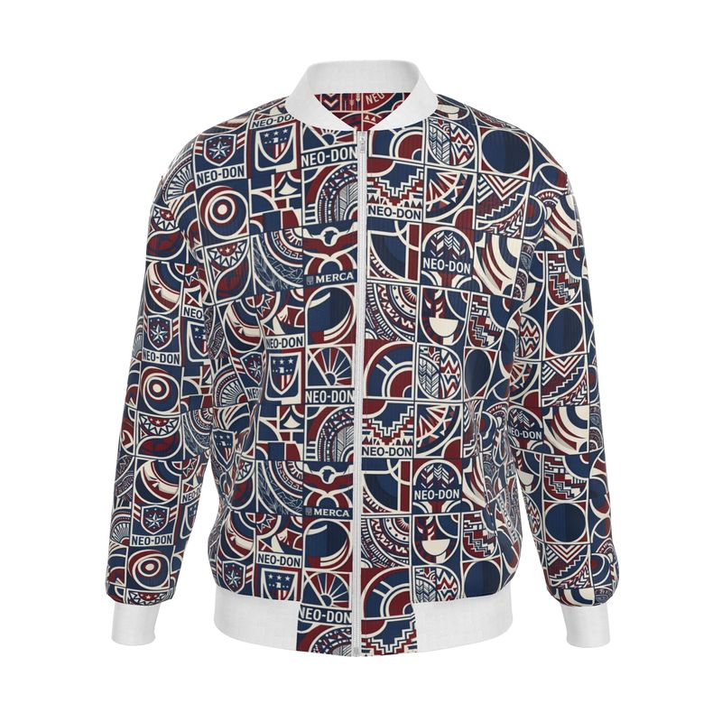'Merca' Mens Reversible Silk Bomber Jacket - Core/Iron