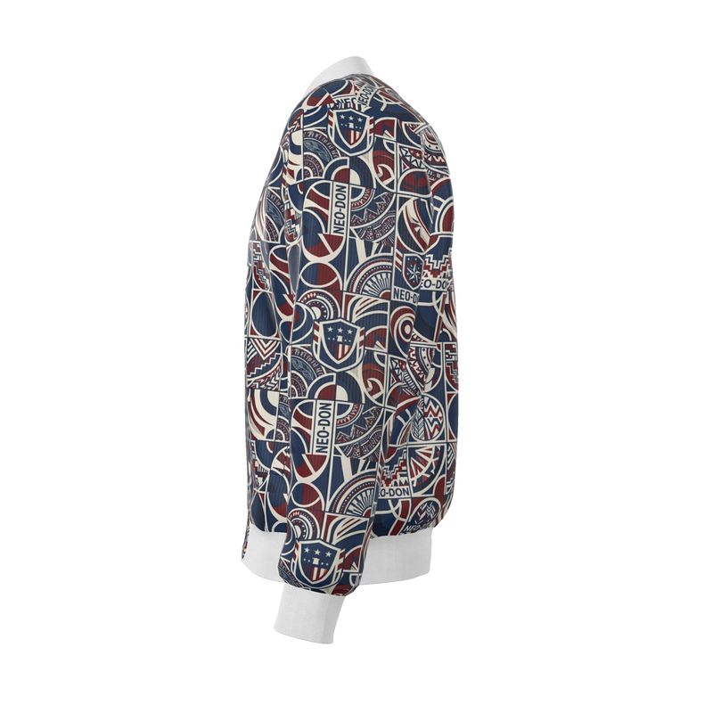 'Merca' Mens Reversible Silk Bomber Jacket - Core/Iron
