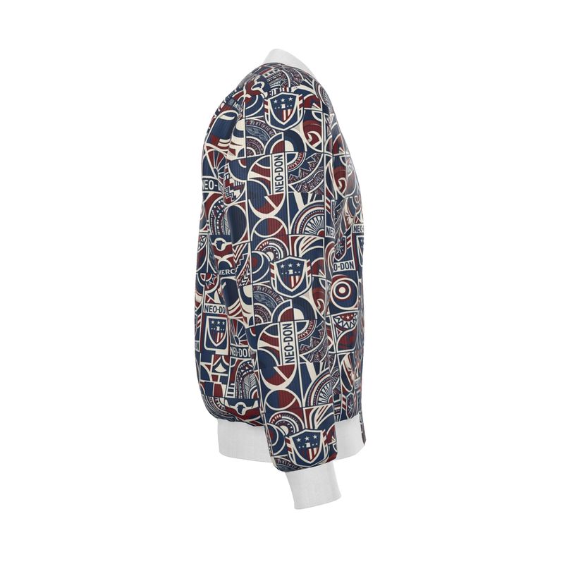 'Merca' Mens Reversible Silk Bomber Jacket - Core/Iron