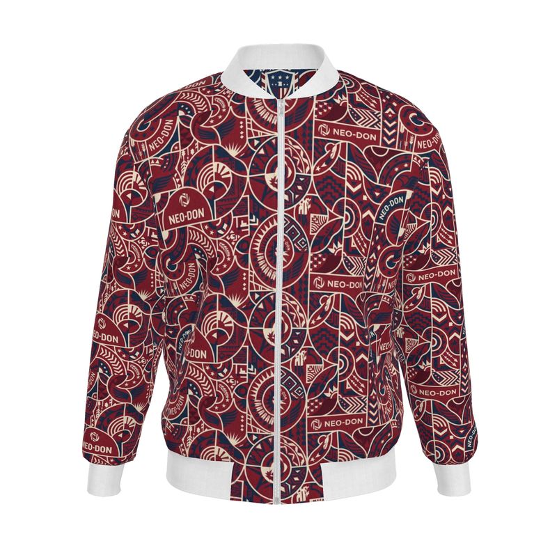 'Merca' Mens Reversible Silk Bomber Jacket - Core/Iron