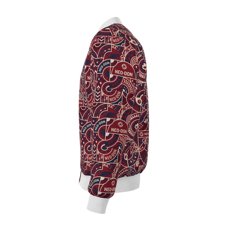 'Merca' Mens Reversible Silk Bomber Jacket - Core/Iron