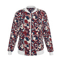 'Merca' Women's Reversible Silk Bomber Jacket -  Concrete/Brick