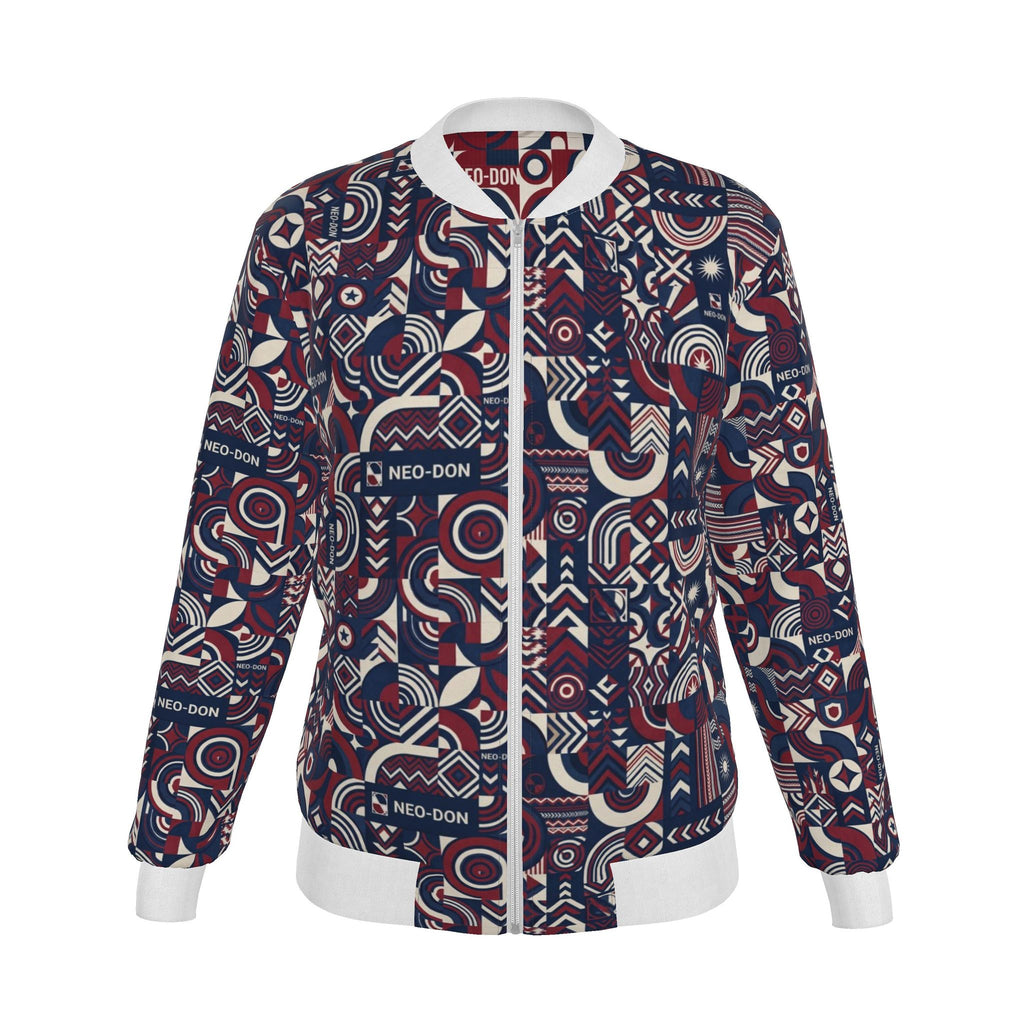 'Merca' Women's Reversible Silk Bomber Jacket -  Concrete/Brick