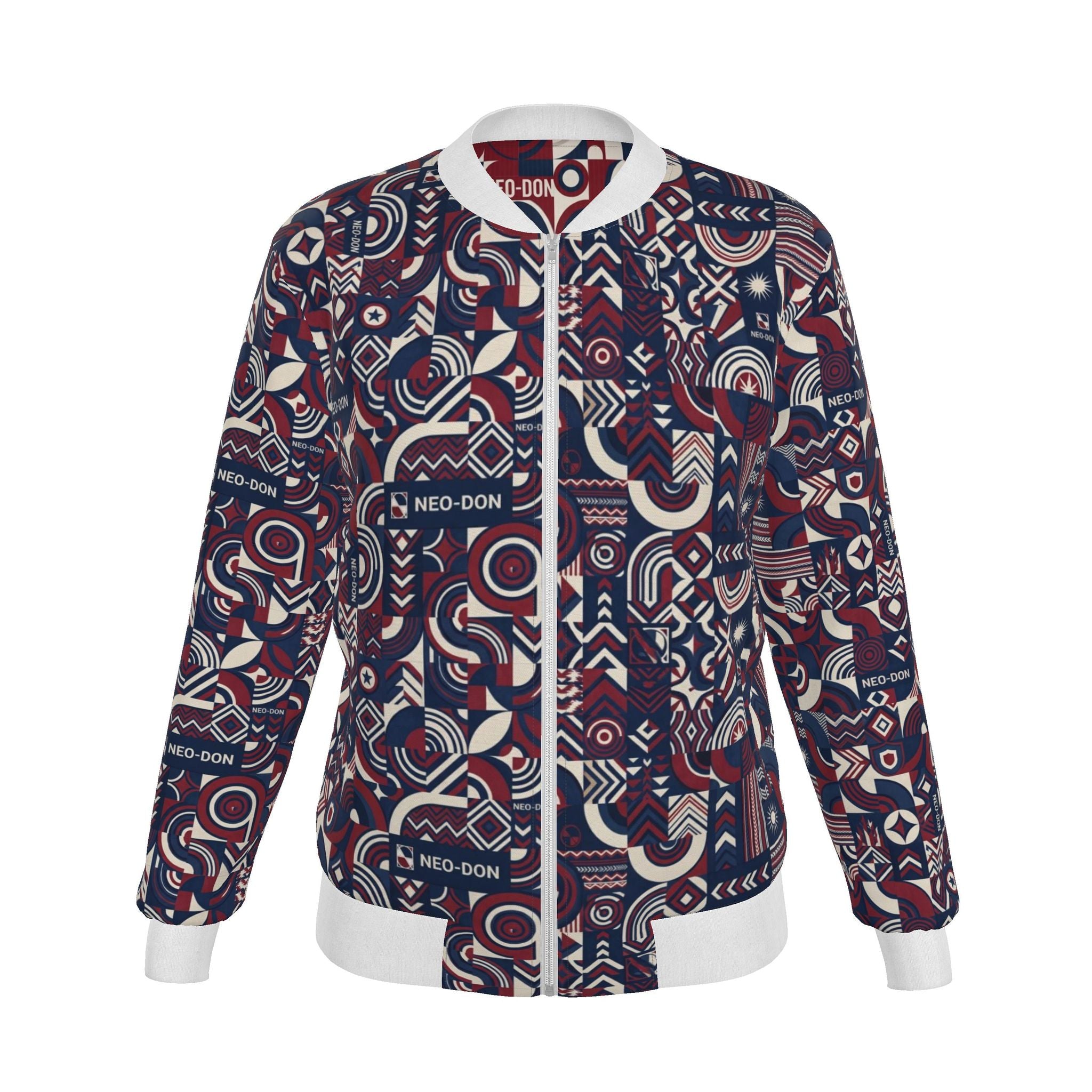 'Merca' Women's Reversible Silk Bomber Jacket -  Concrete/Brick