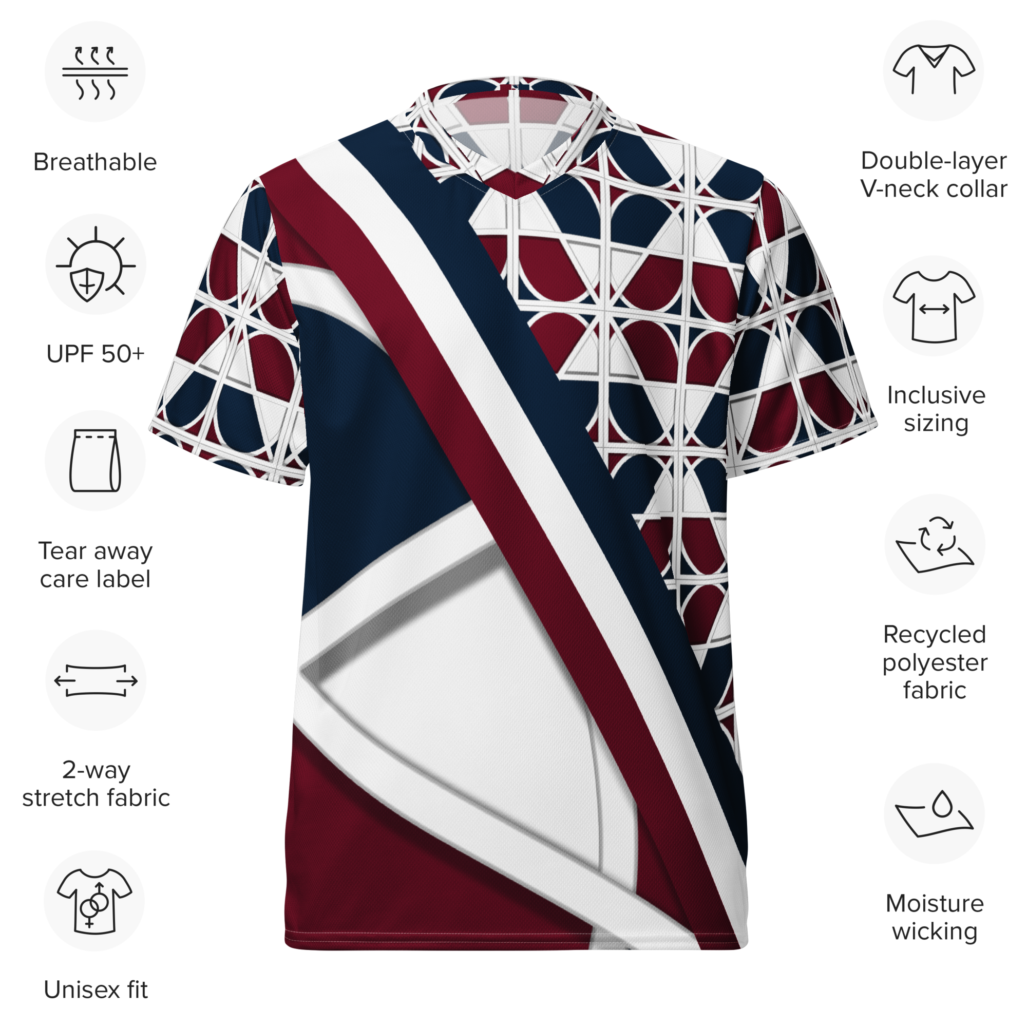 'Merca' Recycled unisex sports jersey - Sash