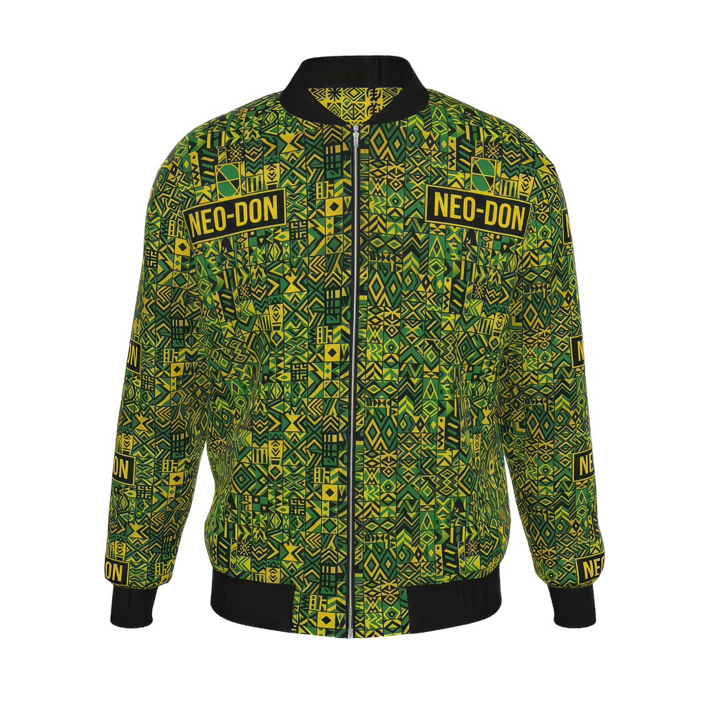 'Jam' Mens Reversible Silk Bomber Jacket - Mad/Chatbout