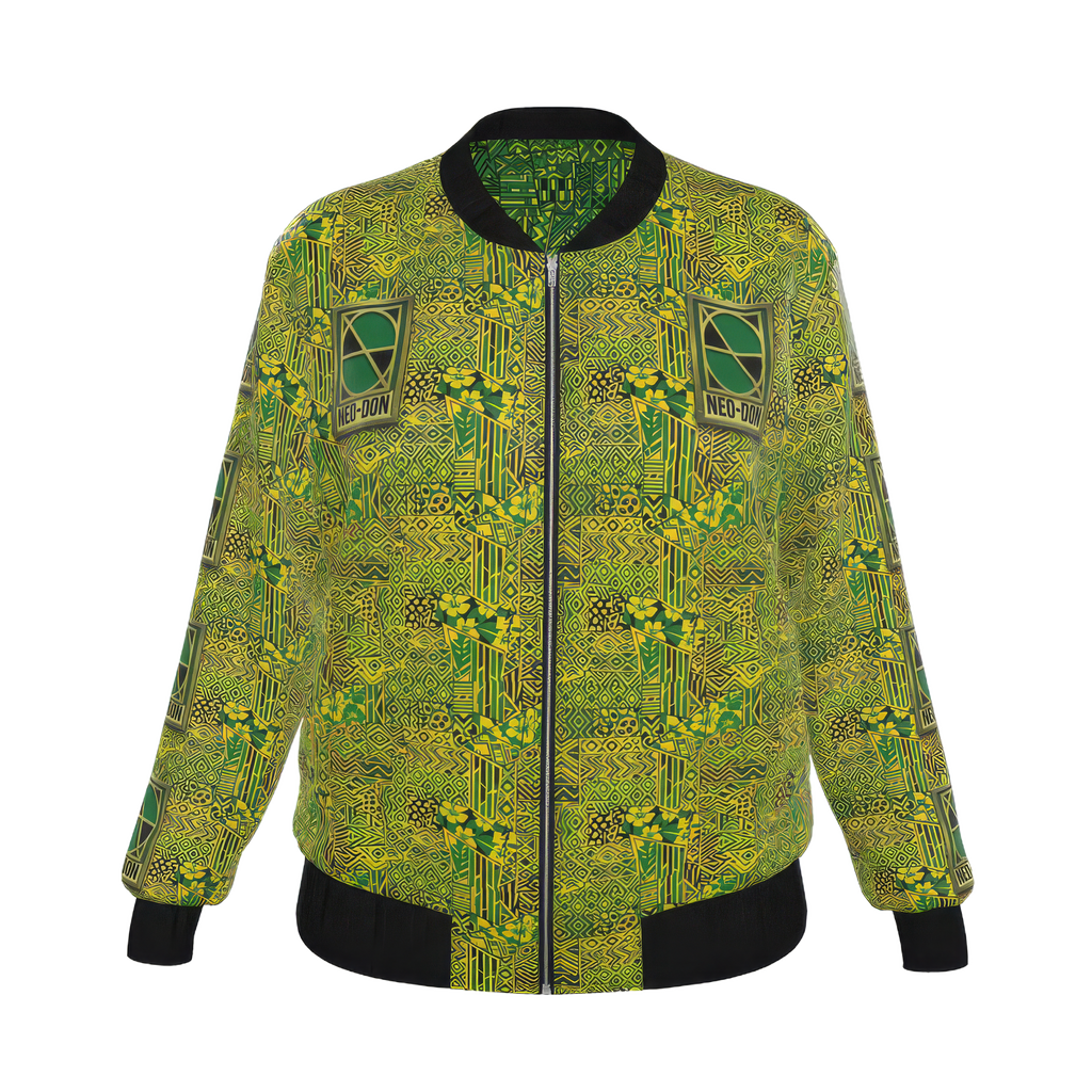 'Jam' Women's Reversible Silk Bomber Jacket - Manners/Respect