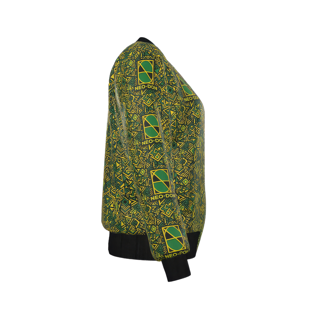 'Jam' Women's Reversible Silk Bomber Jacket - Dehso/Yahso