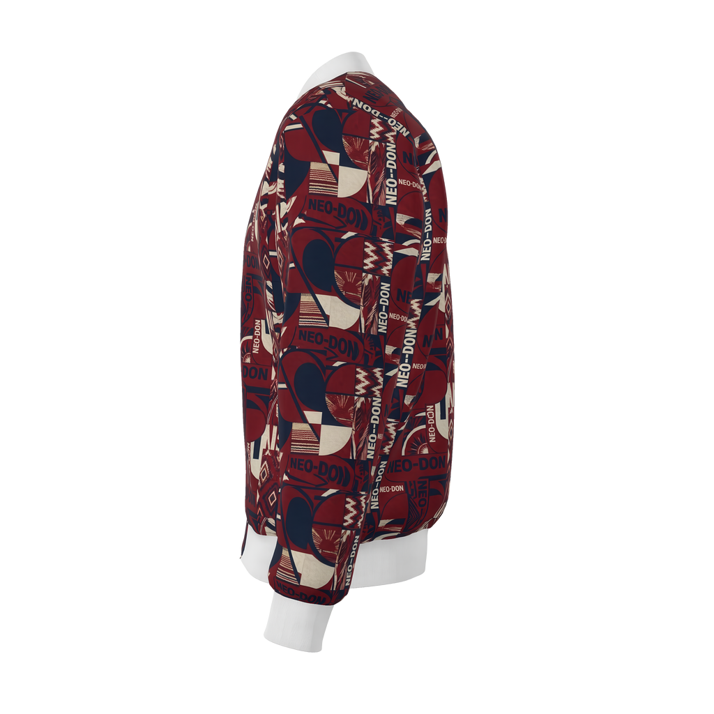 'Merca' Mens Reversible Silk Bomber Jacket - Core/Iron