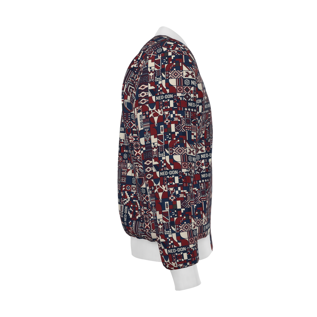 'Merca' Mens Reversible Silk Bomber Jacket - Guide/Provide
