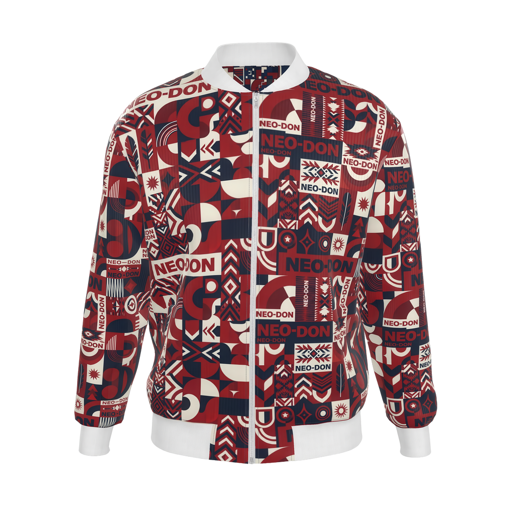 'Merca' Mens Reversible Silk Bomber Jacket - Guide/Provide