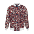 'Merca' Mens Reversible Silk Bomber Jacket - Lift up / Deep
