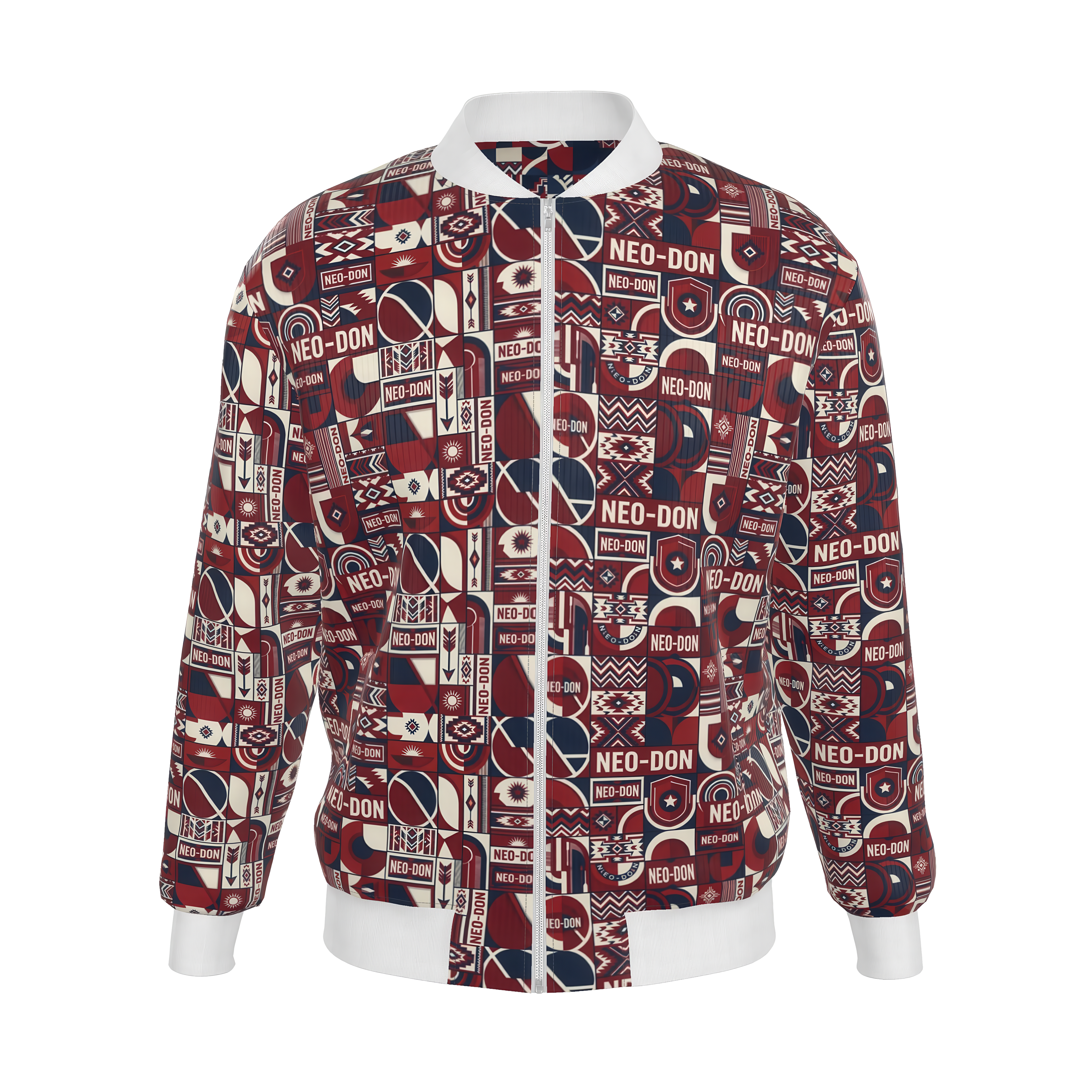 'Merca' Mens Reversible Silk Bomber Jacket - Lift up / Deep