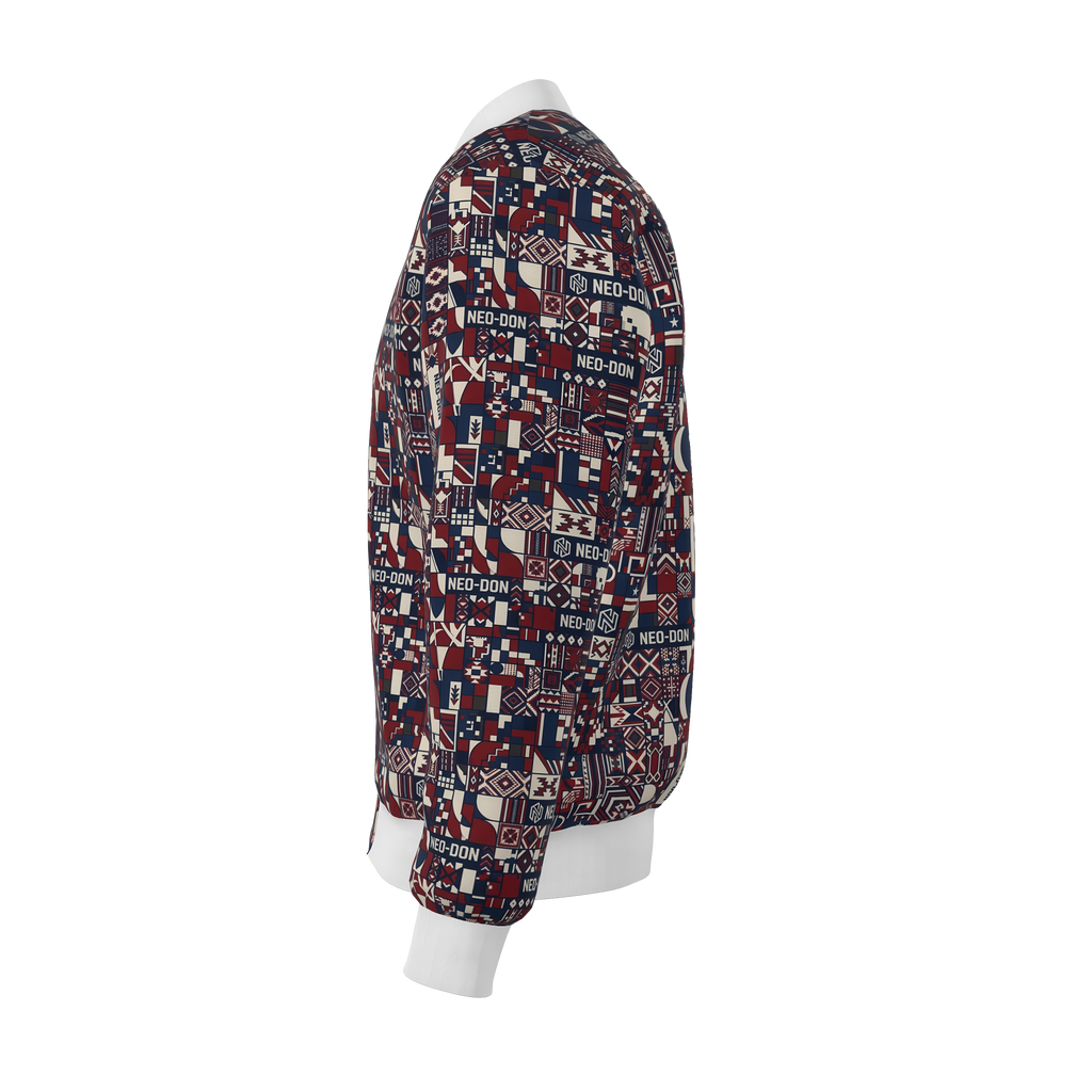 'Merca' Mens Reversible Silk Bomber Jacket - Guide/Provide