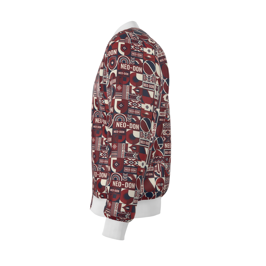 'Merca' Mens Reversible Silk Bomber Jacket - Lift up / Deep