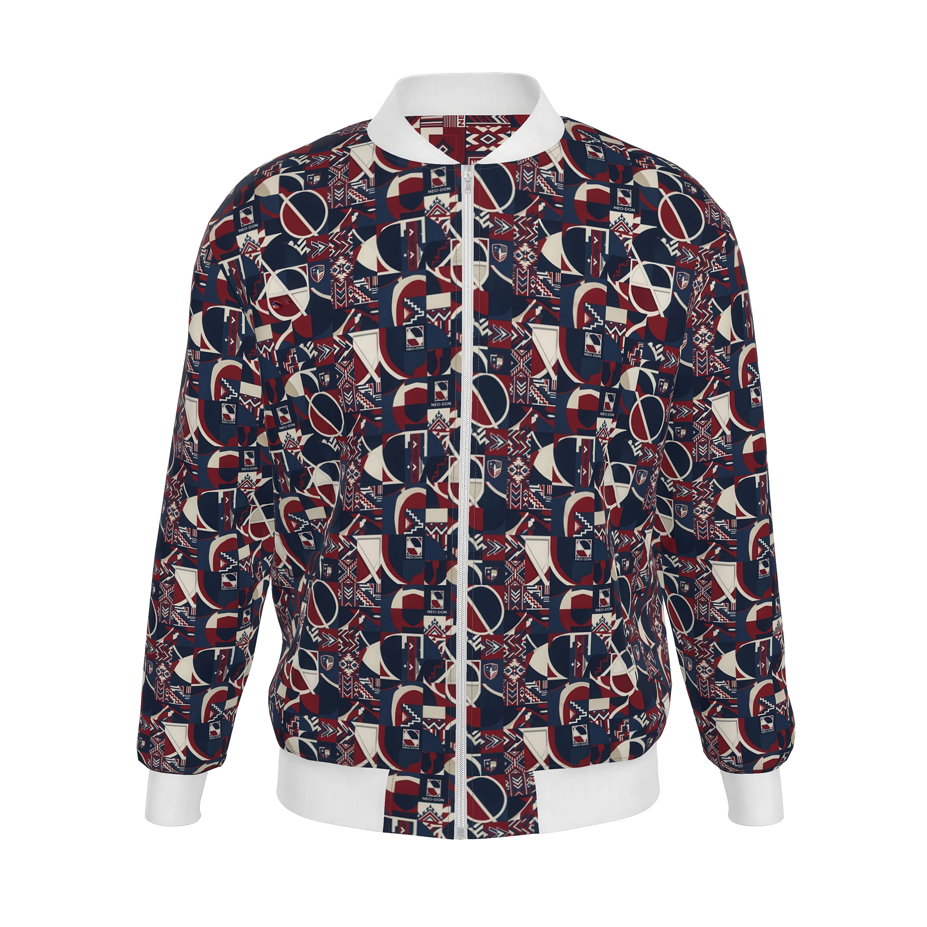 'Merca' Mens Reversible Silk Bomber Jacket - Lift up / Deep