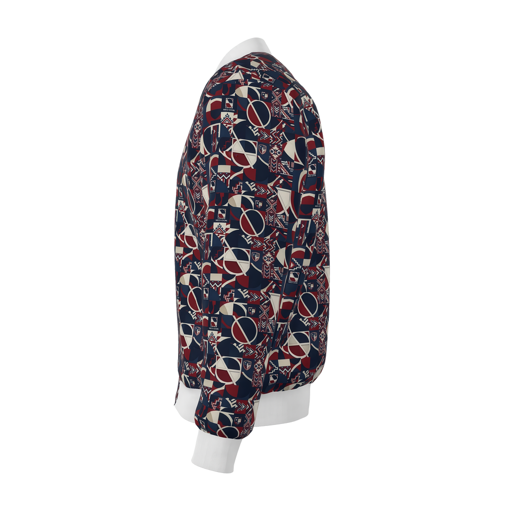 'Merca' Mens Reversible Silk Bomber Jacket - Lift up / Deep