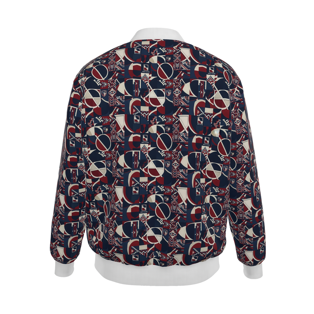 'Merca' Mens Reversible Silk Bomber Jacket - Lift up / Deep