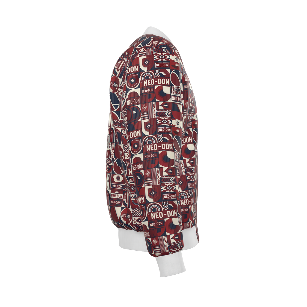 'Merca' Mens Reversible Silk Bomber Jacket - Lift up / Deep