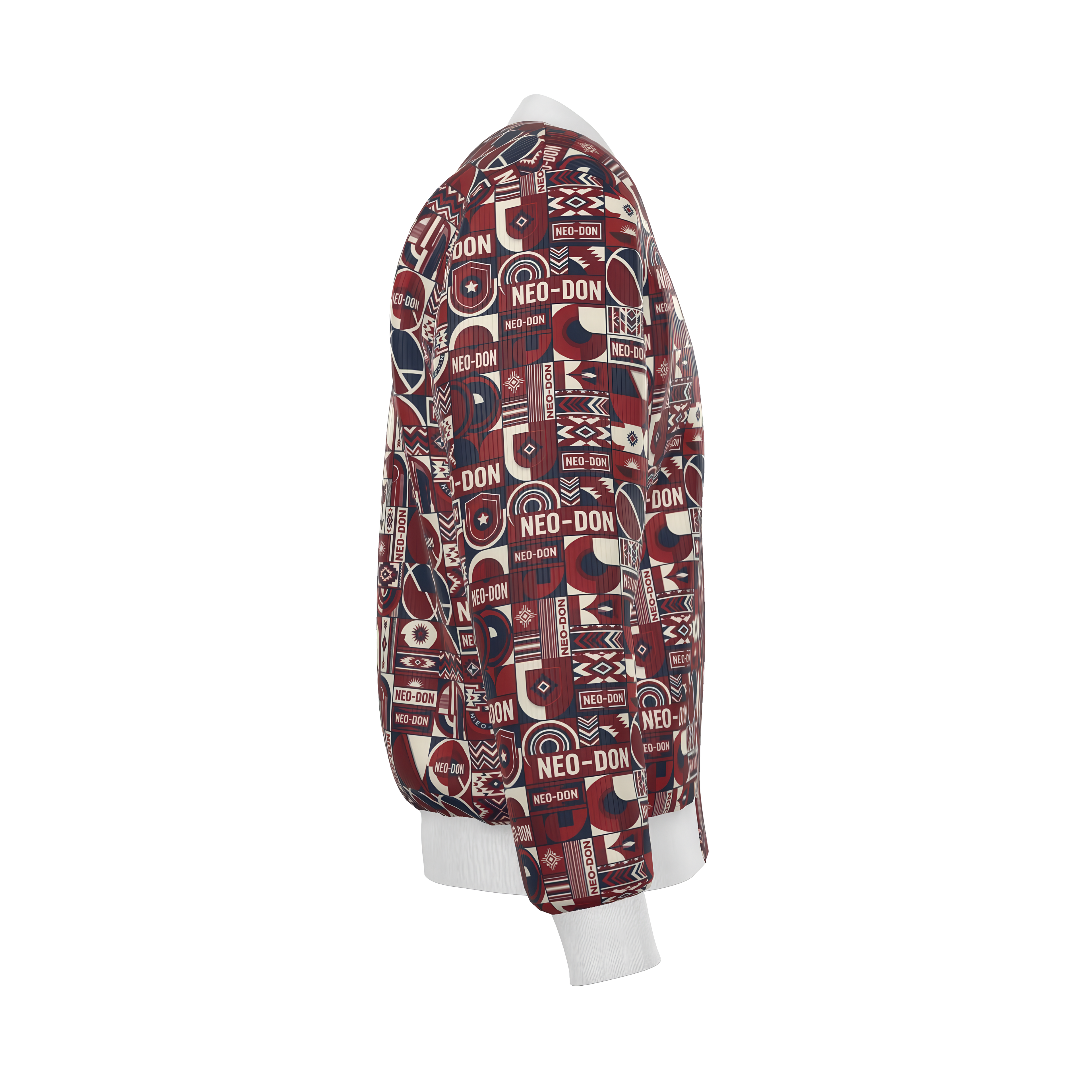 'Merca' Mens Reversible Silk Bomber Jacket - Lift up / Deep