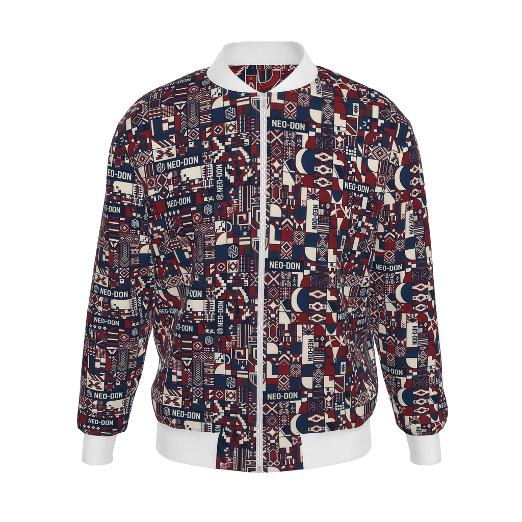 'Merca' Mens Reversible Silk Bomber Jacket - Guide/Provide