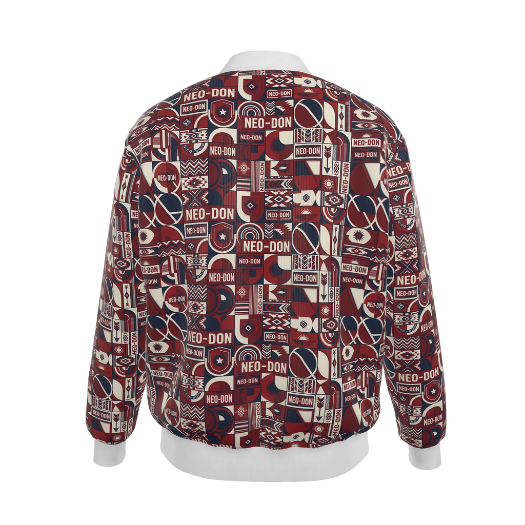 'Merca' Mens Reversible Silk Bomber Jacket - Lift up / Deep
