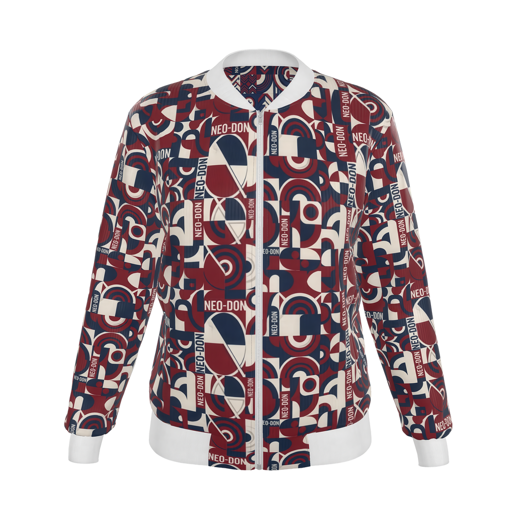 'Merca' Women's Reversible Silk Bomber Jacket -  Concrete/Brick