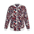 'Merca' Women's Reversible Silk Bomber Jacket -  Concrete/Brick