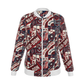 'Merca' Women's Reversible Silk Bomber Jacket - Wreck/Blast