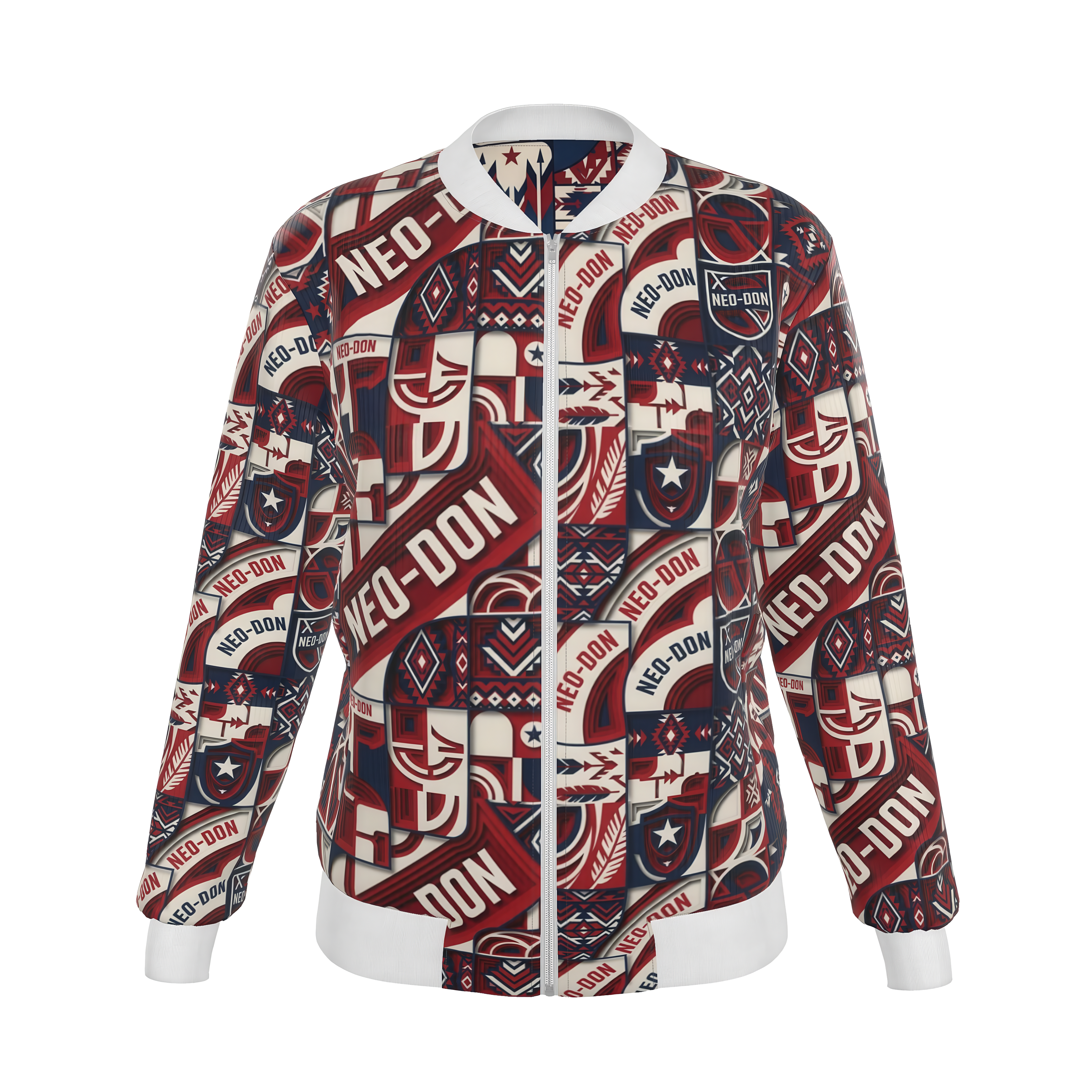 'Merca' Women's Reversible Silk Bomber Jacket - Wreck/Blast