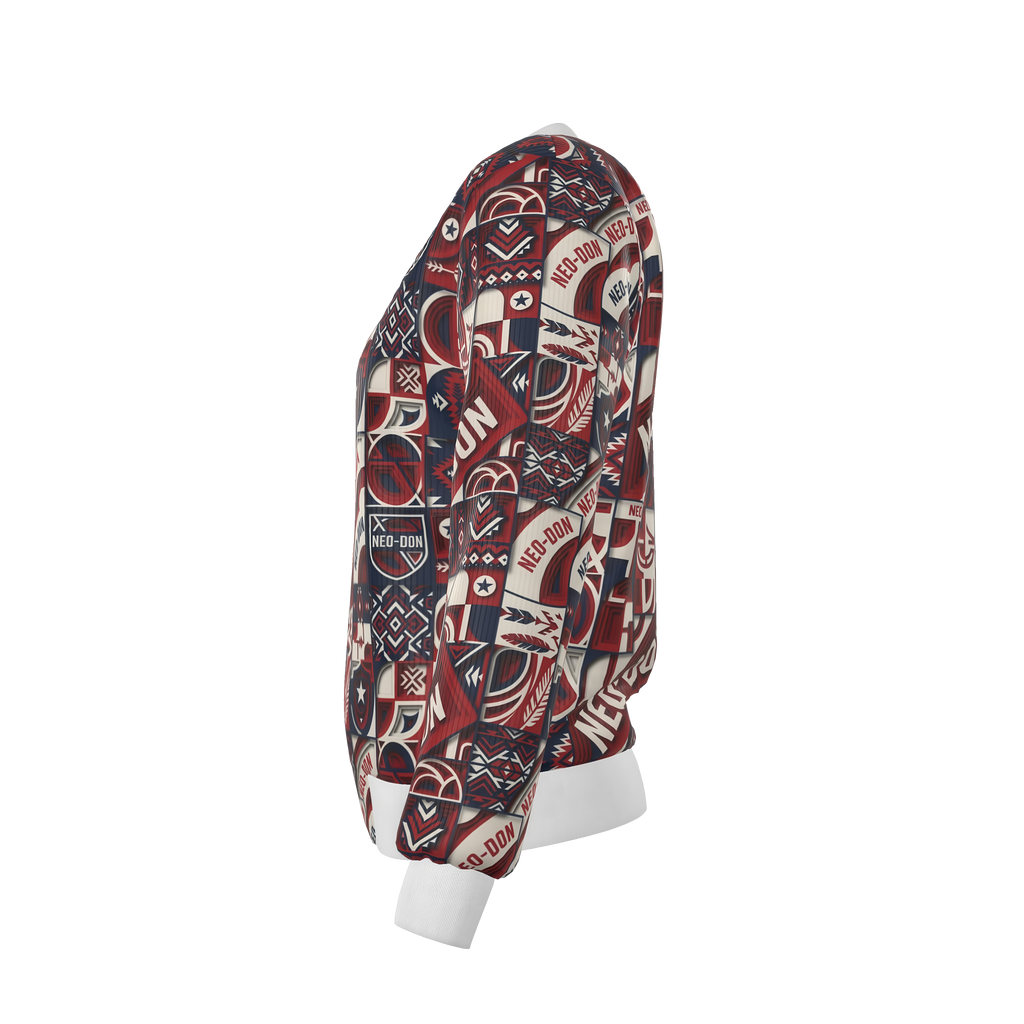 'Merca' Women's Reversible Silk Bomber Jacket - Wreck/Blast