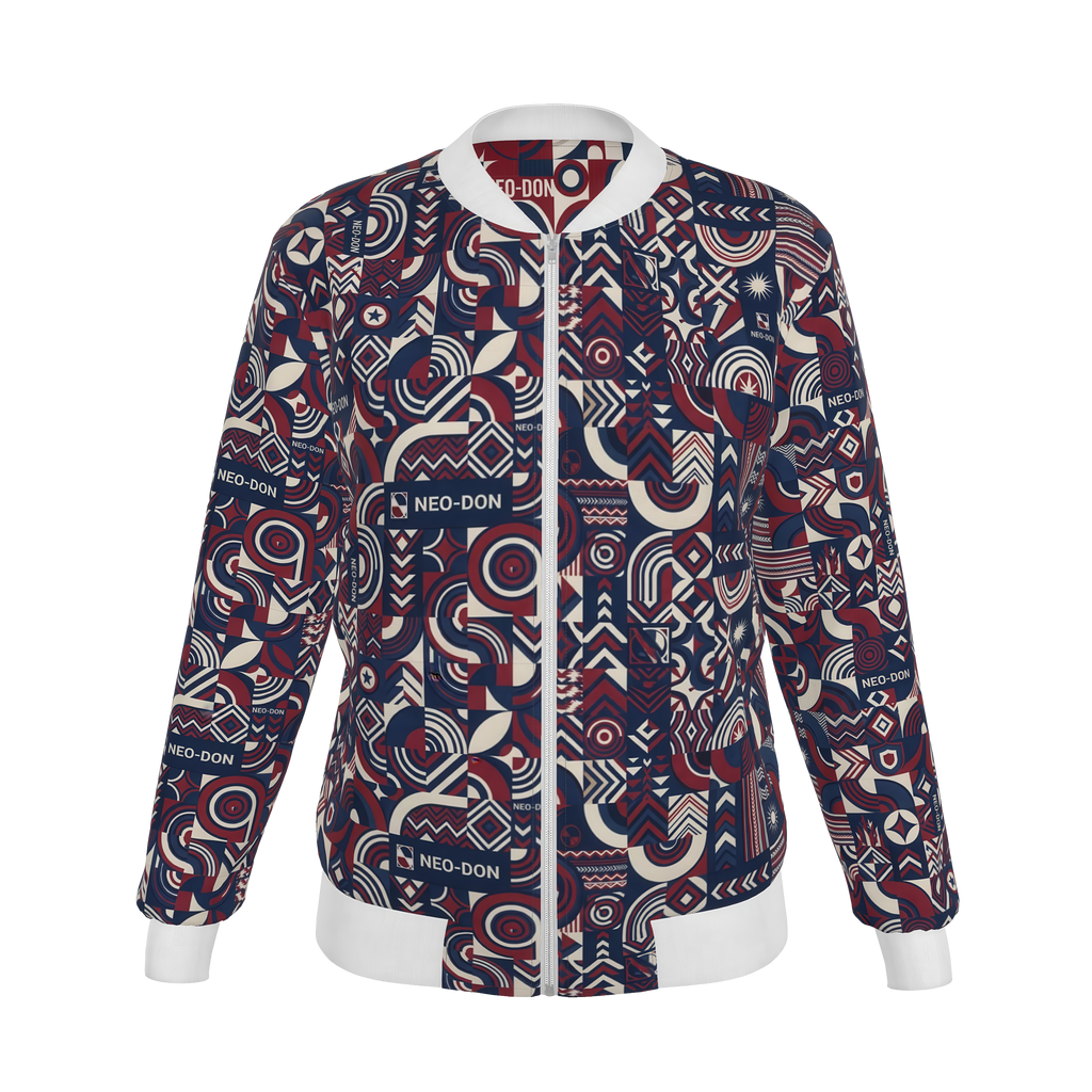 'Merca' Women's Reversible Silk Bomber Jacket -  Concrete/Brick