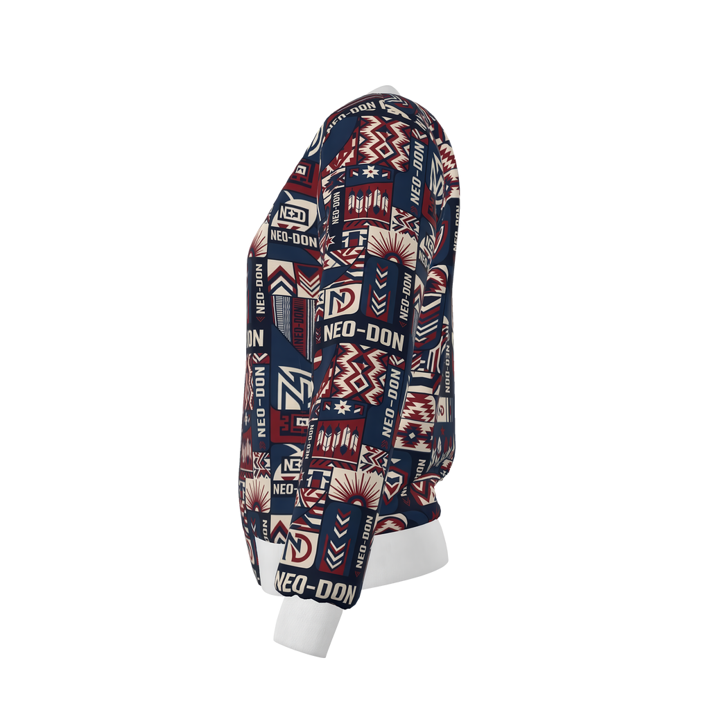 'Merca' Women's Reversible Silk Bomber Jacket - Wreck/Blast