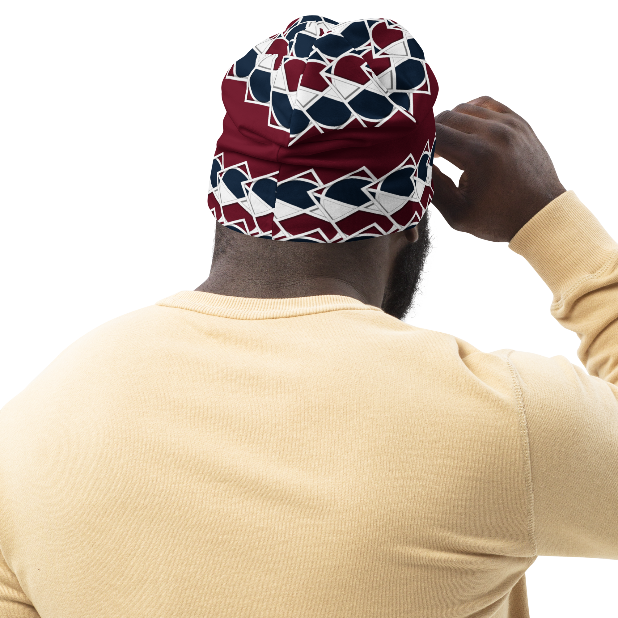Neo-Don 'Merca' All-Over Print Beanie - 7 - Red