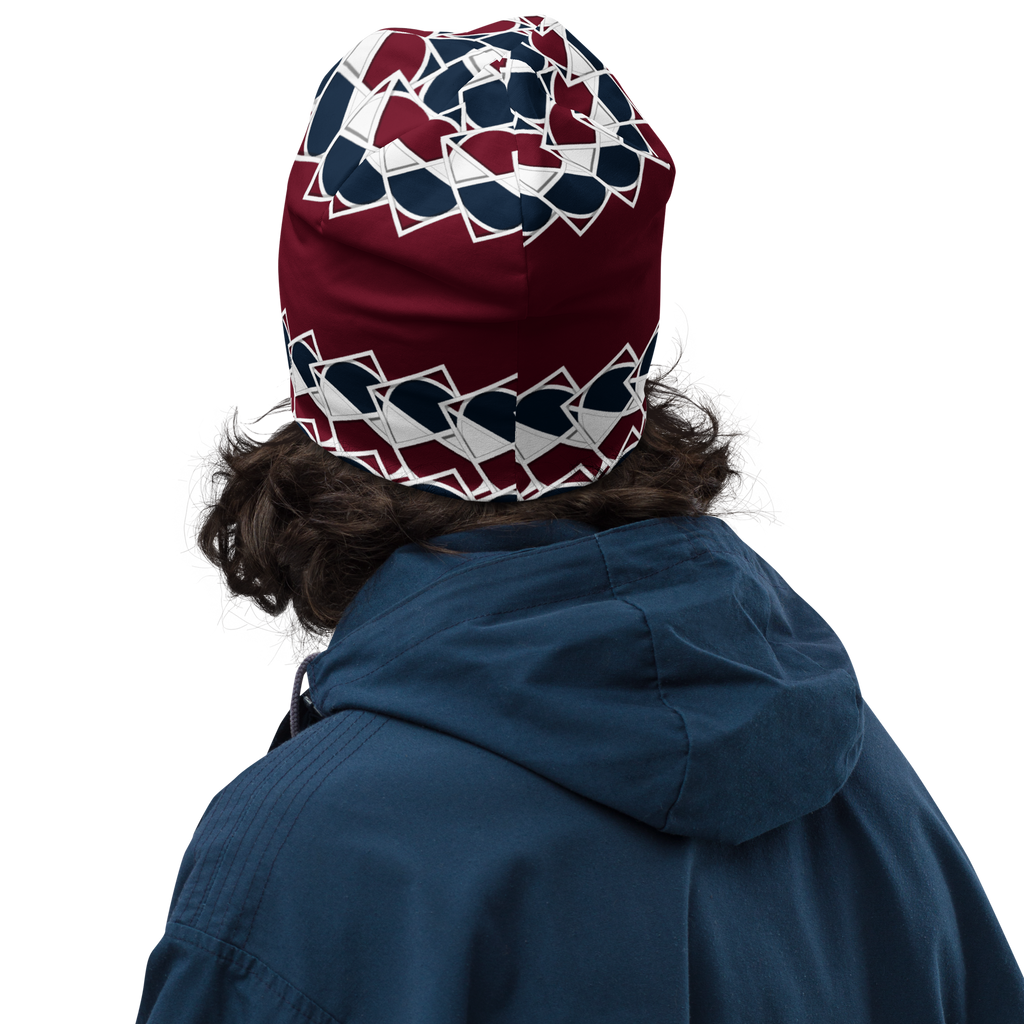 Neo-Don 'Merca' All-Over Print Beanie - 7 - Red