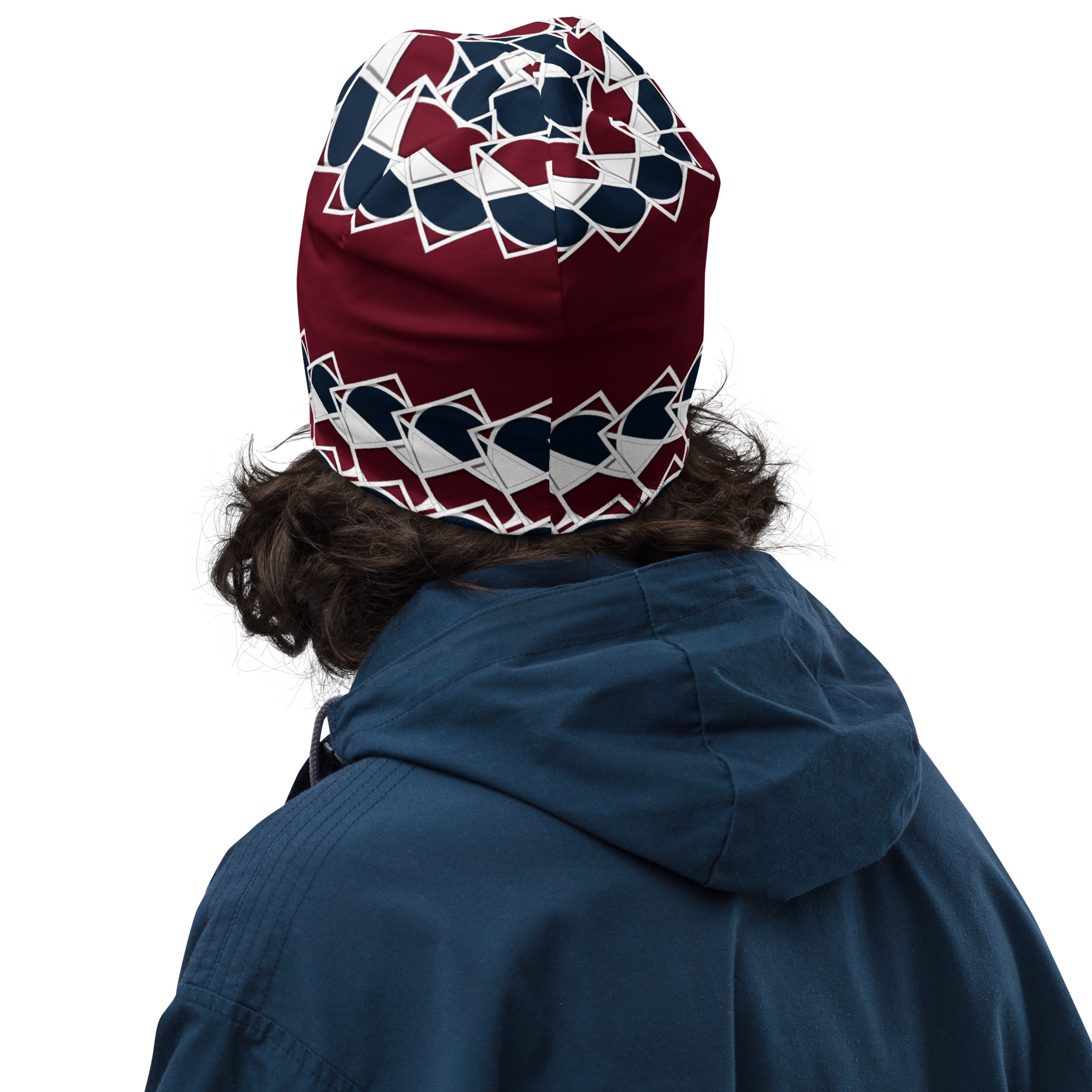 Neo-Don 'Merca' All-Over Print Beanie - 7 - Red