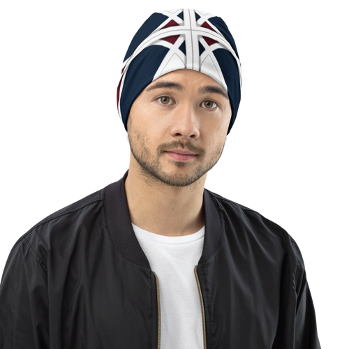 Neo-Don 'Merca' All-Over Print Beanie - 1 - Blue