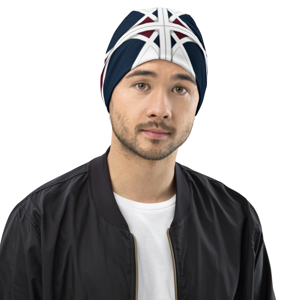 Neo-Don 'Merca' All-Over Print Beanie - 1 - Blue