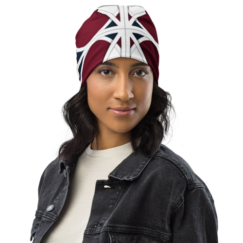 Neo-Don 'Merca' All-Over Print Beanie - 1 - Red