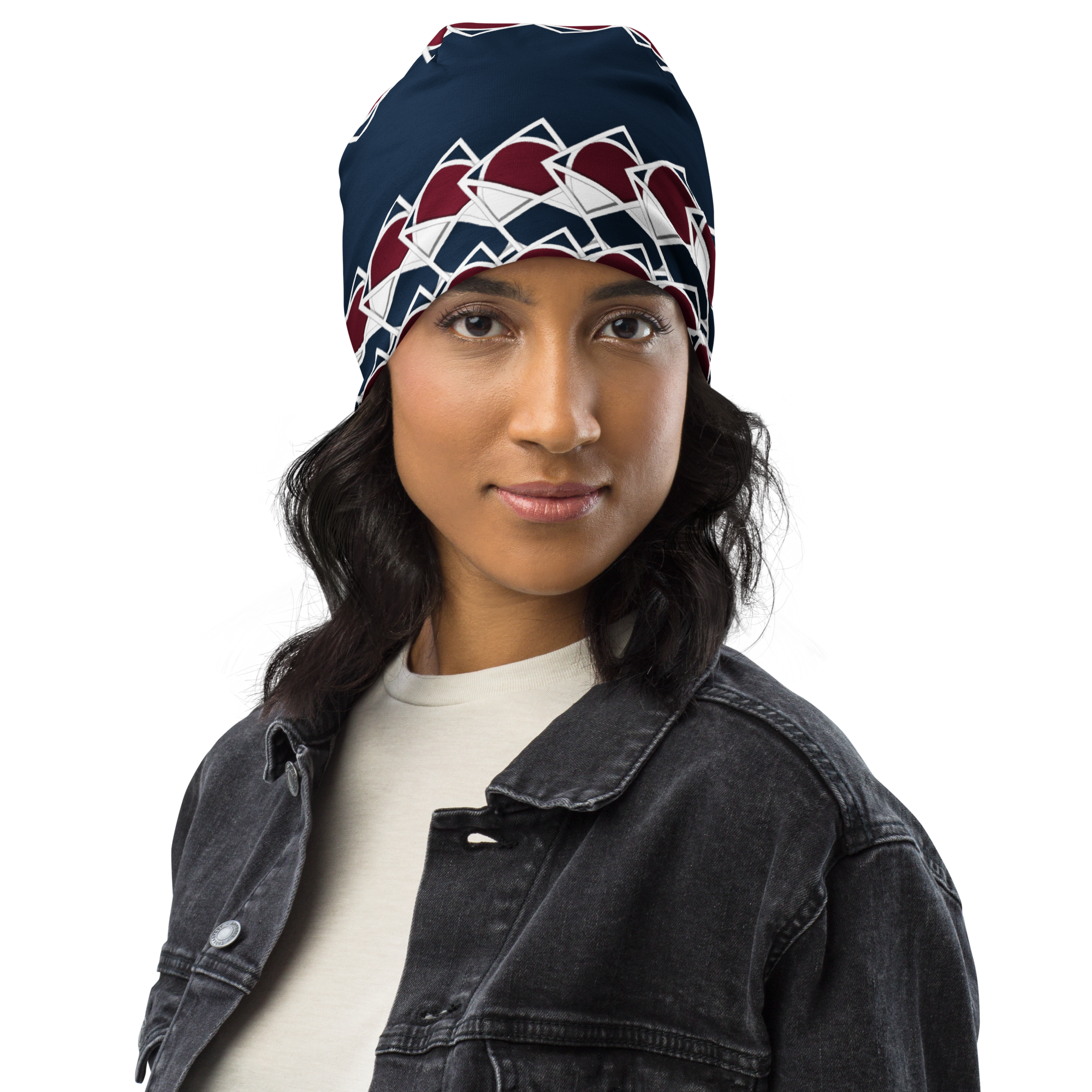 Neo-Don 'Merca' All-Over Print Beanie - 7 - Blue