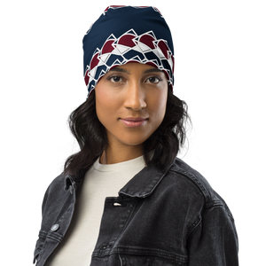 Neo-Don 'Merca' All-Over Print Beanie - 7 - Blue